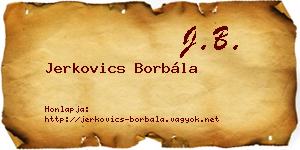 Jerkovics Borbála névjegykártya