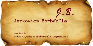 Jerkovics Borbála névjegykártya