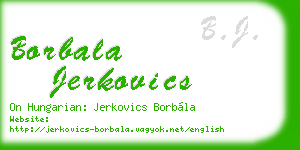 borbala jerkovics business card